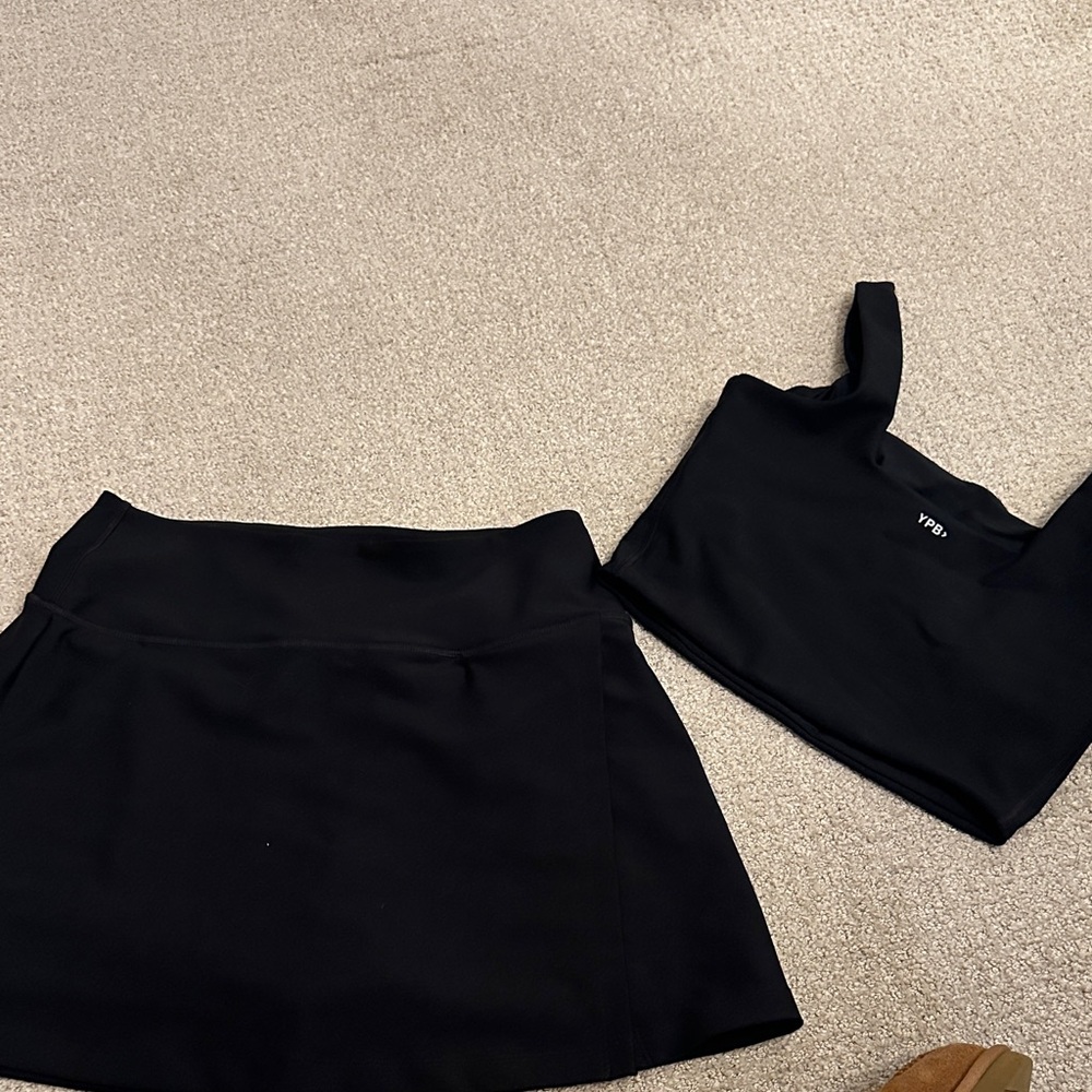 Elegant Black Women's Skirt Set